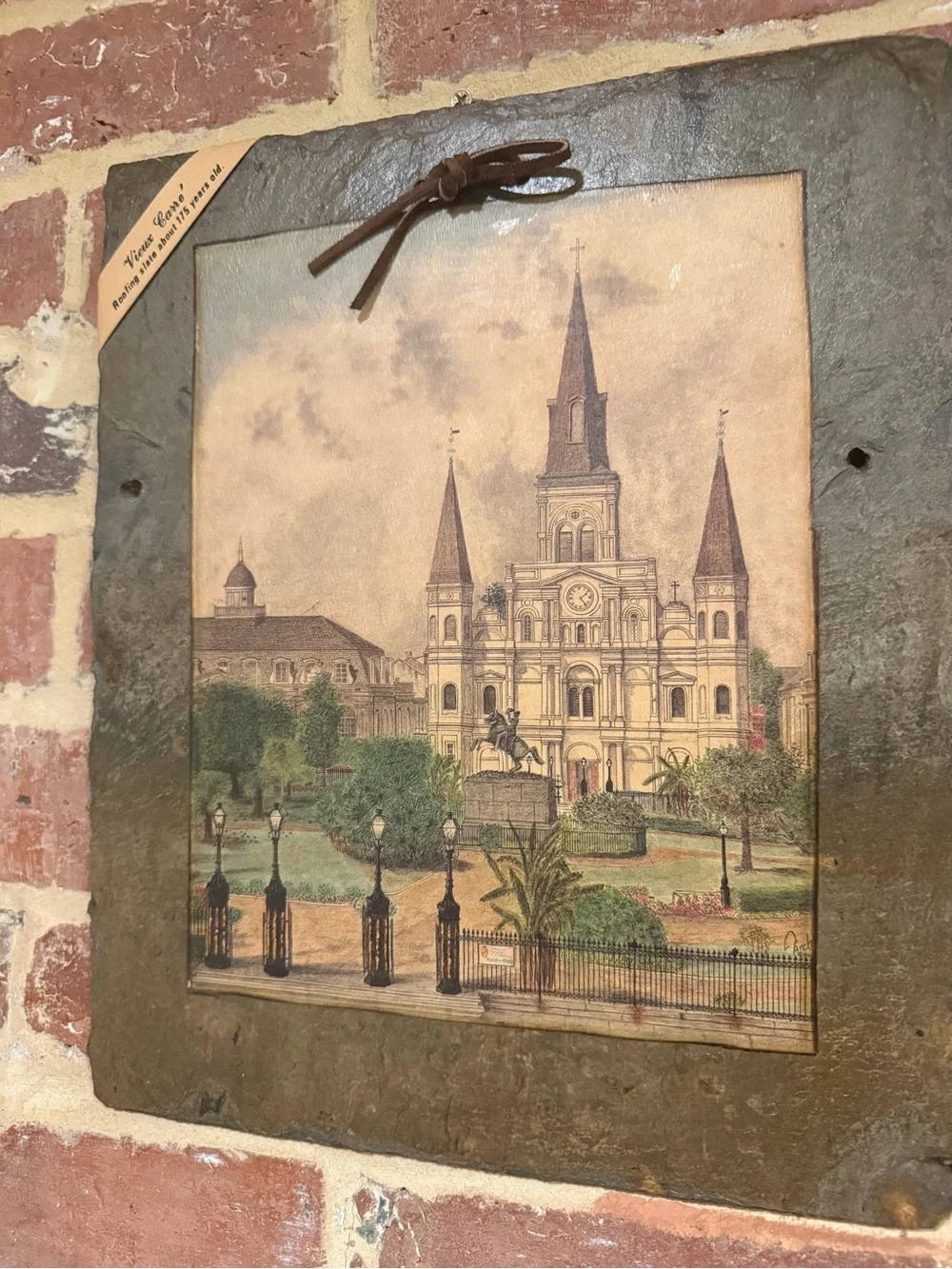 Vintage-Style New Orleans St. Vincent Cathedral  Slate Wall Art